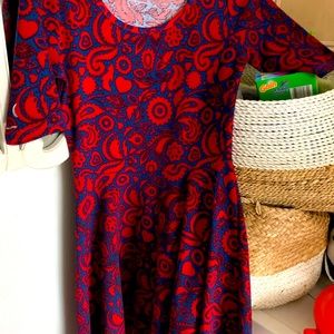 Red blue large Dress